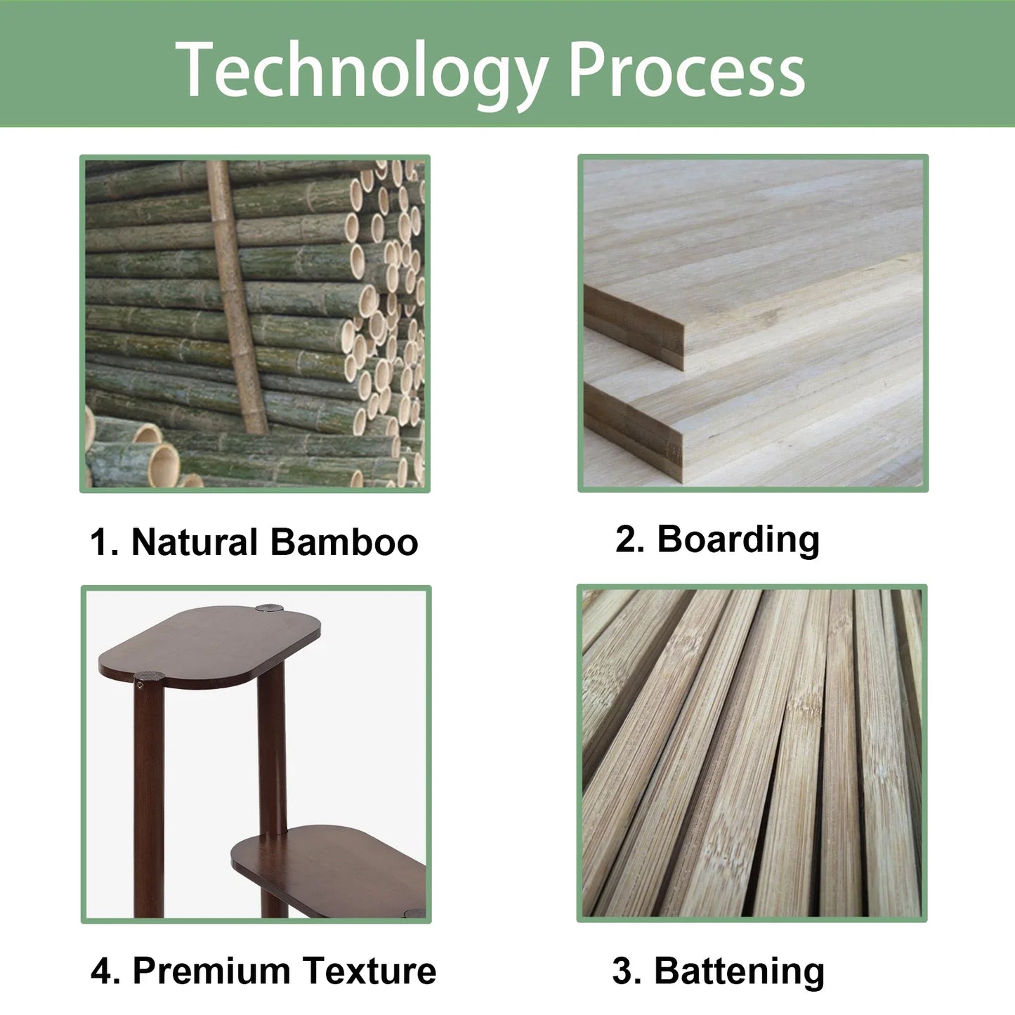 Bamboo Tall Corner Plant Stand - Outdoor Garden Rack