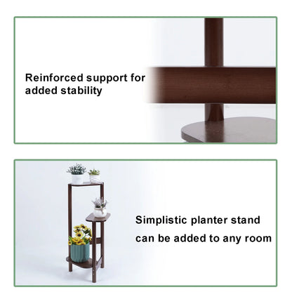 Bamboo Tall Corner Plant Stand - Outdoor Garden Rack
