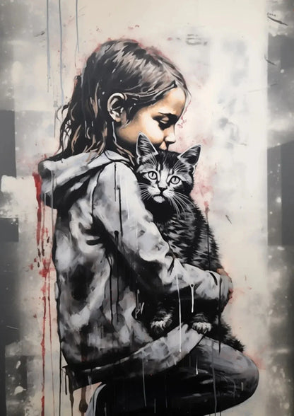 Banksy Boy Girl Balloon Canvas Wall Art - E / 50x70cm No Frame