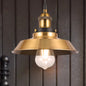 Barn Shade Metal Suspension Light - Industrial Style, Adjustable Hanging Ceiling Light with Brass Finish