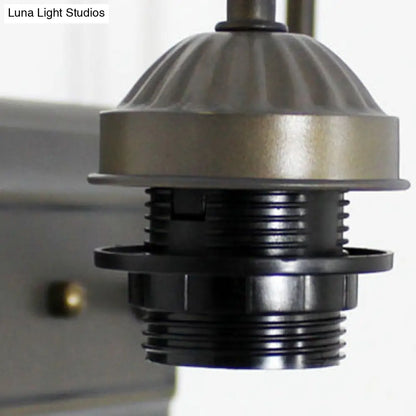 Aplique de pared barroco de tres luces con cúpula y vitrales - Multicolor - Azul