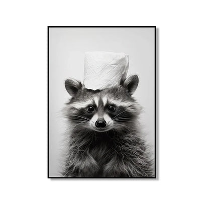 Bathroom Wall Art: Cute Animal Canvas Posters - XD004-8 / 55x80cm Unframed / CHINA - Posters