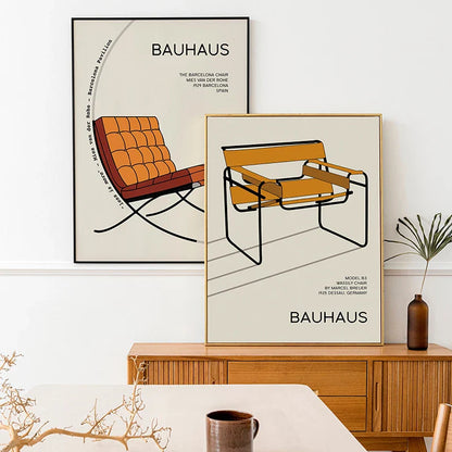 Bauhaus Geometric Exhibition Canvas Art Posters - Posters