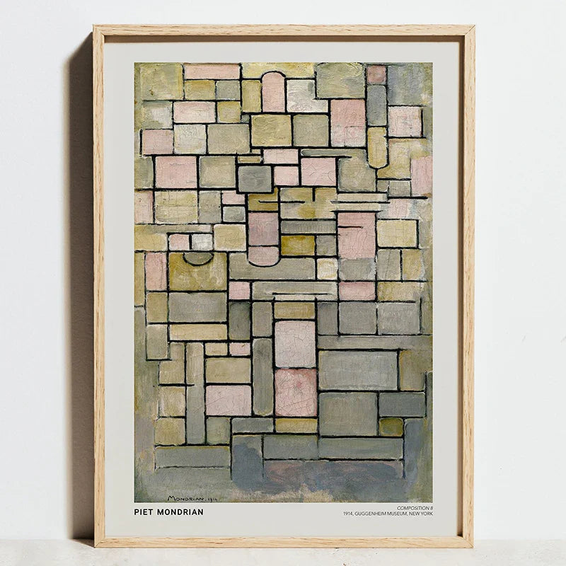Bauhaus Geometric Exhibition Posters minimal Abstract Canvas Art - Posters