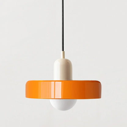 Bauhaus-Inspired Glass Pendant Lighting - Beige & Orange