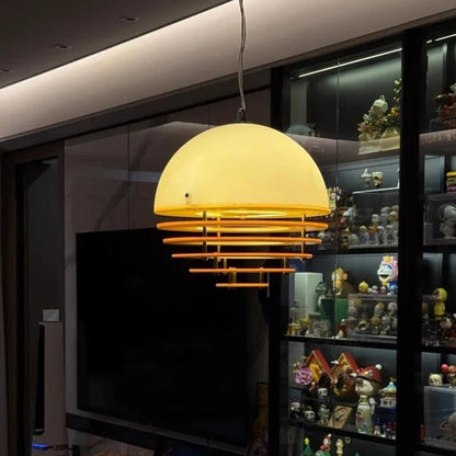 Bauhaus Sunset Orange Acrylic Pendant Light - Decorbites