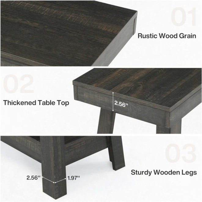Grey Farmhouse End Table