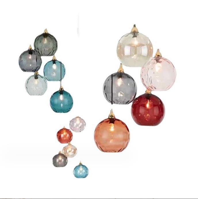 Modern Minimalist Lamp Bedroom Creative Glass Chandelier