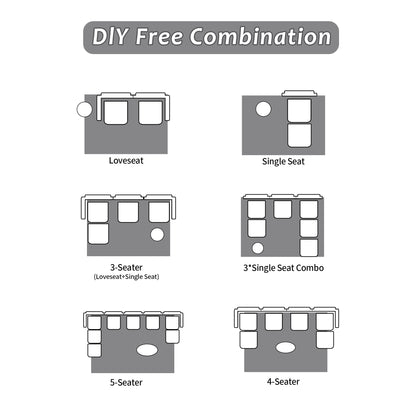 Modern Memory Foam Compressed Sofa,Large Sectional Couches For Living Room,Pet-Friendly Cloud Modular Sectional Sofa,Corduroy Fabric,Extra Deep Loveseat,No Assembly Required, Black