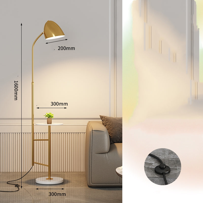 Black Marble Floor Lamp With Wireless Charging
