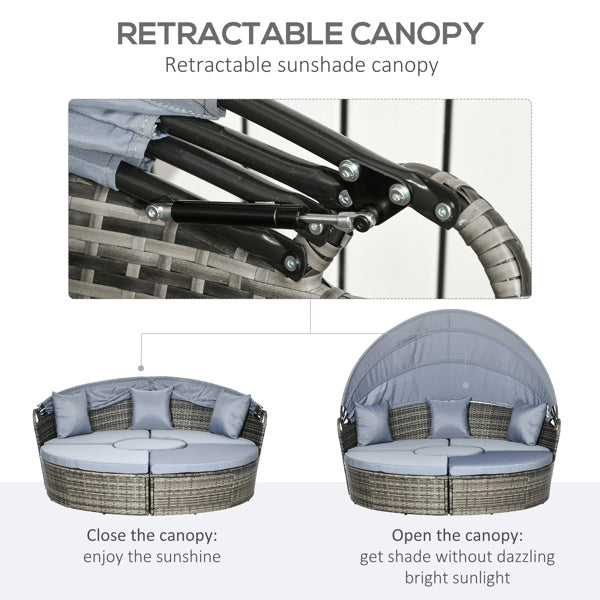 Grey Modular Outdoor Daybed