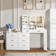 White 8-Drawer Dresser