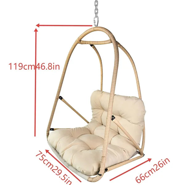 Foldable Egg Swing Chair With 300lb Capacity