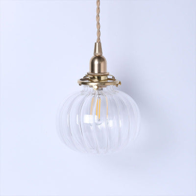 Brass Vintage Glass Chandelier