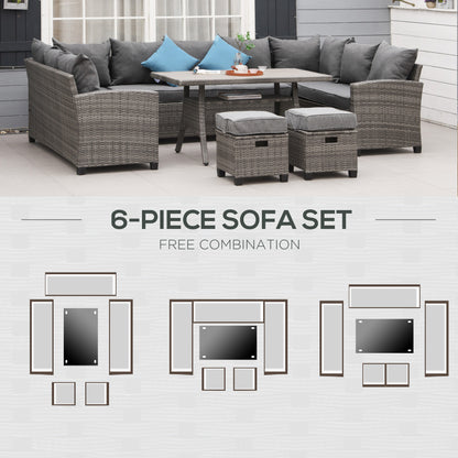 6 Piece Patio Furniture Set