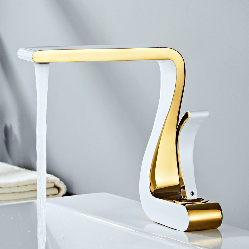 White Gold Copper Faucet
