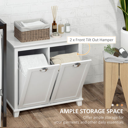 Dual Tilt out Laundry Hamper Cabinet