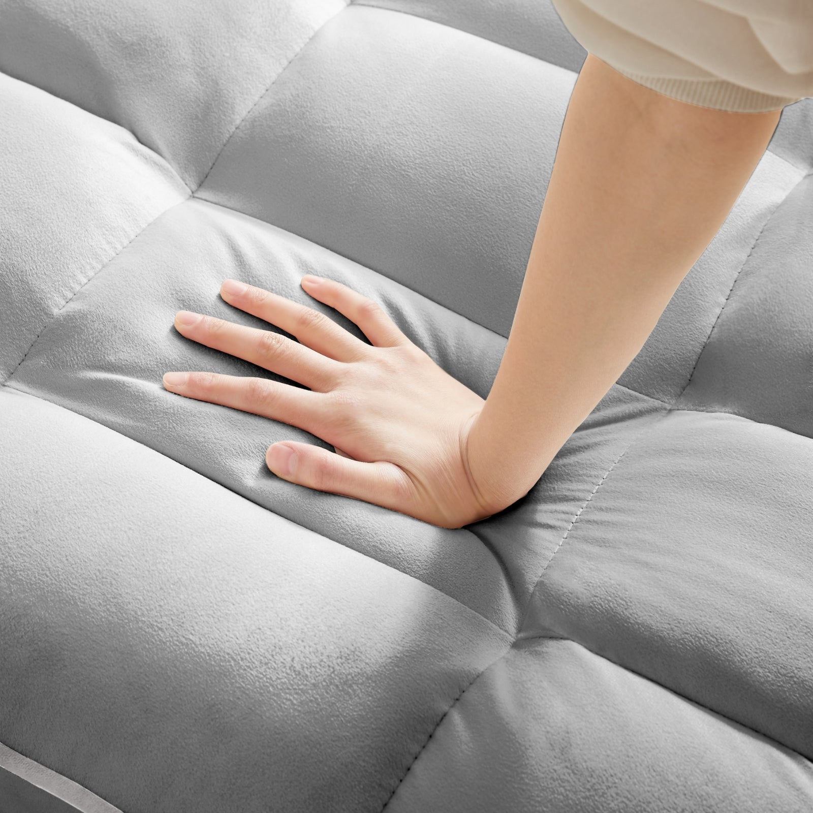 Sofá Cama Desmontable Convertible en Sillón Cama Desmontable Ajustable con Múltiples Bolsillos Sofá Plegable