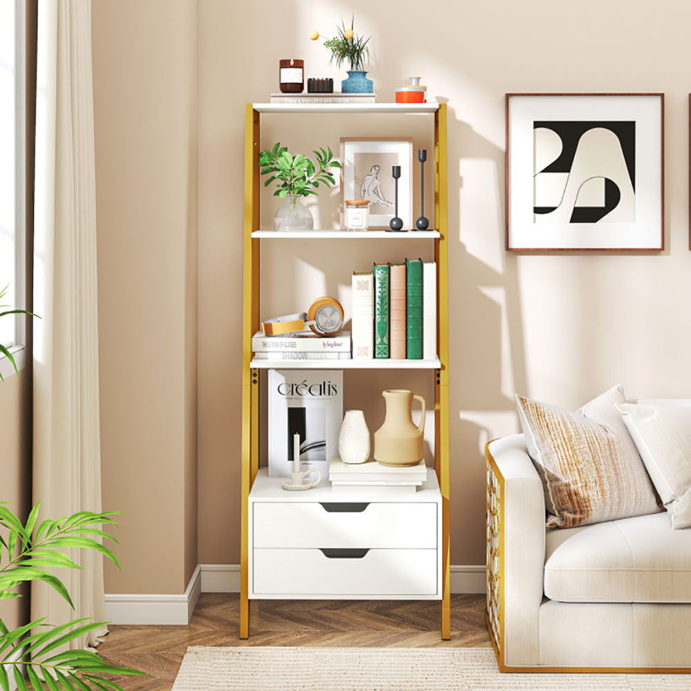 Wood Ladder Shelf Bookcase