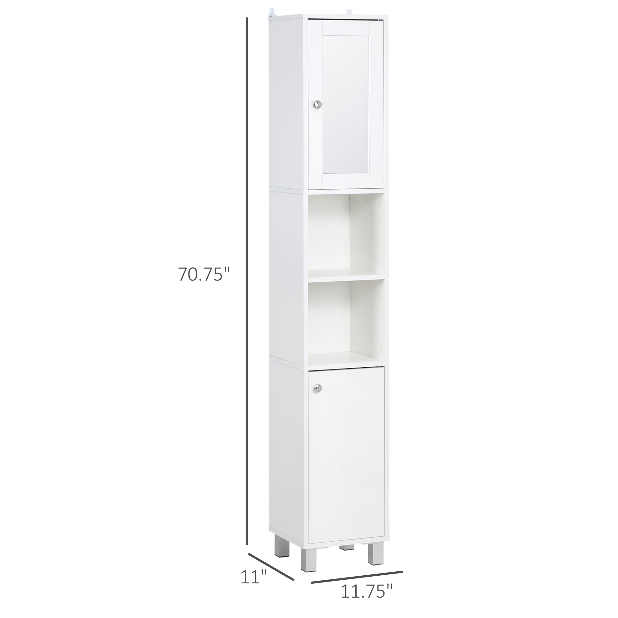 Mirrored Tall Storage Cabinet