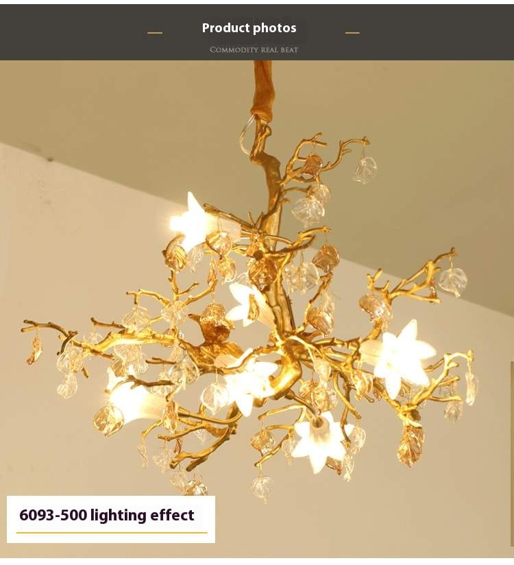 Copper Branch Chandelier Creative Crystal Chandelier