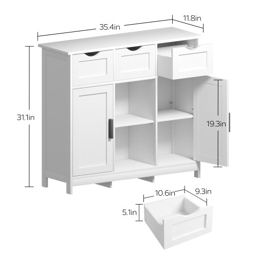 Gabinetes de Almacenamiento,Gabinete de Piso de Madera,con Cajones y Estantes Gabinetes de Almacenamiento,Gabinete de Énfasis para Sala de Estar,Dormitorio,Muebles de Baño Decoración del Hogar