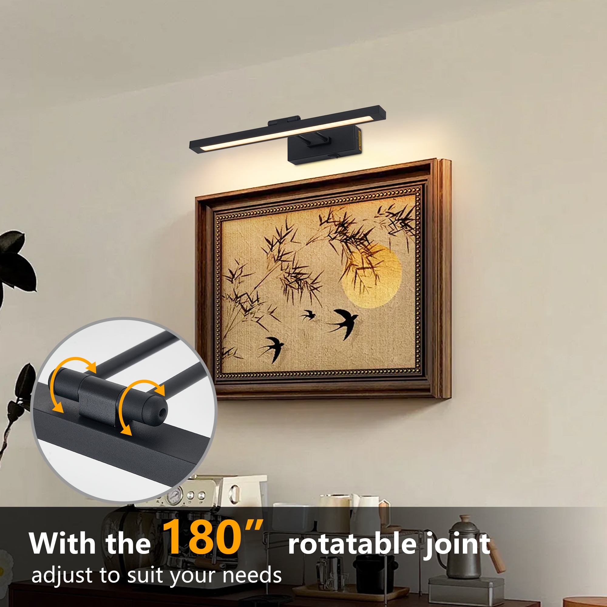 Black Remote-Control LED Picture Light