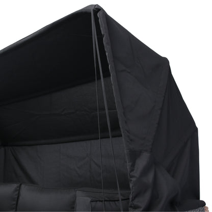 7-Piece Patio Set W Retractable Canopy   Wicker Rattan Sectional Sofa