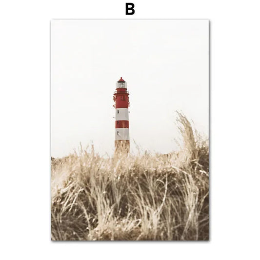 Beach Landscape Canvas Wall Art - Nordic Home Decor - B / 50X70cm No Frame - Posters
