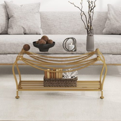 Gold Glass Coffee Table