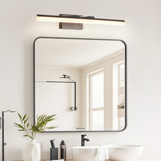 32 Inch Modern LED Bathroom Vanity Light - Sleek Black Metal Wall Light For Mirror, Dressing Room Or Sink Area