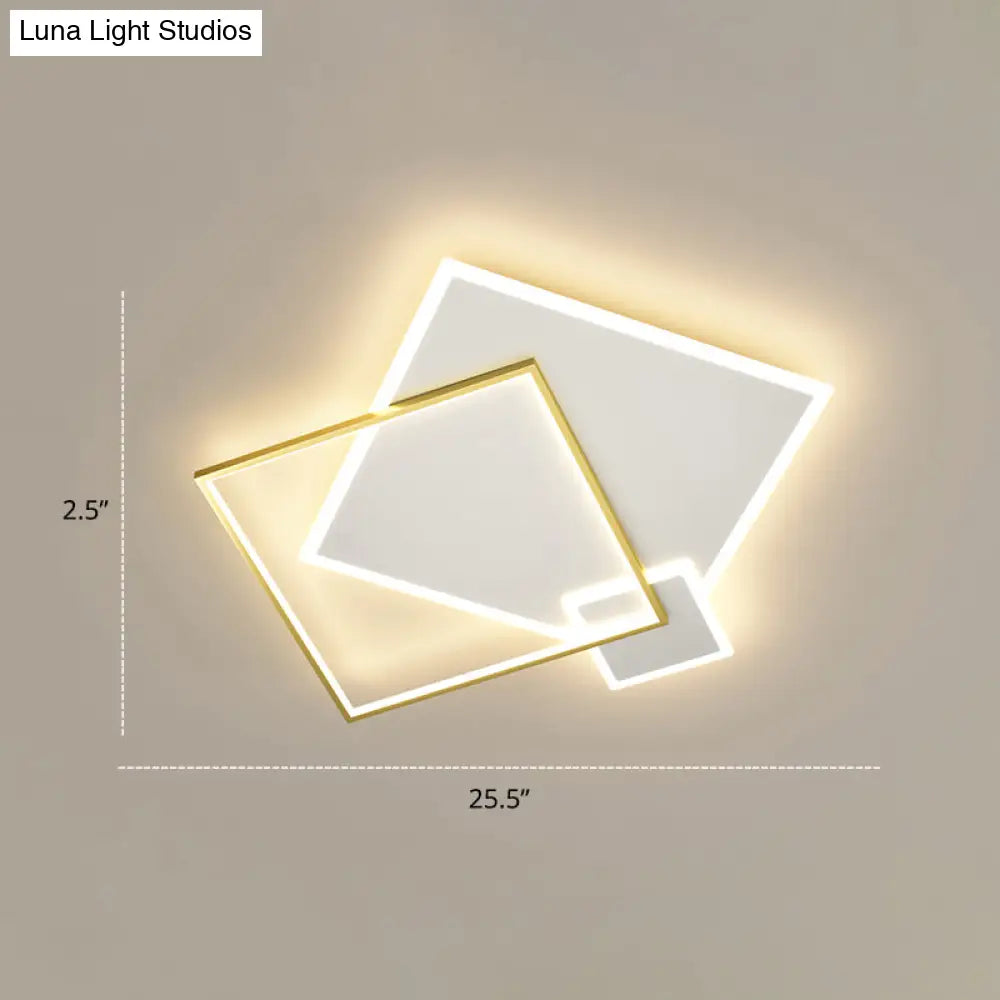 DecorBites™ DecorBites™ Iluminación brillante para el dormitorio en un conjunto: Lámpara de techo minimalista LED de metal empotrada 