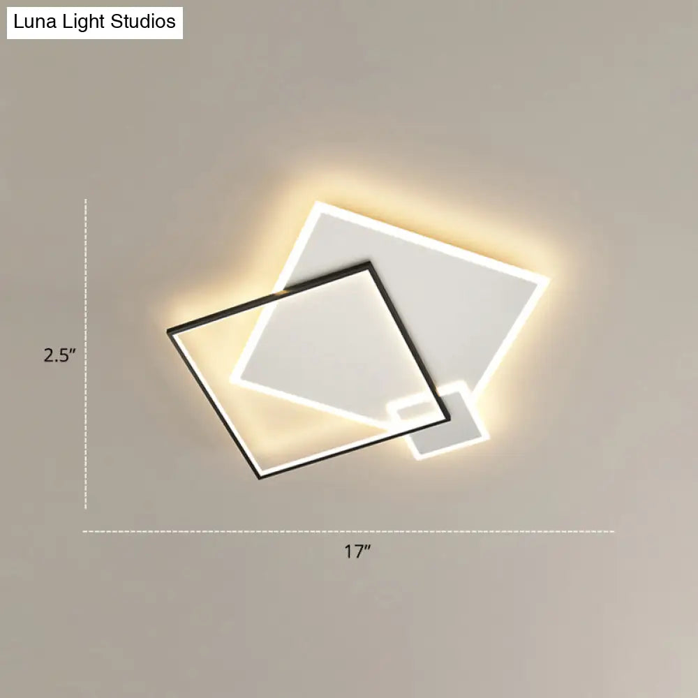 DecorBites™ DecorBites™ Iluminación brillante para el dormitorio en un conjunto: Lámpara de techo minimalista LED de metal empotrada 