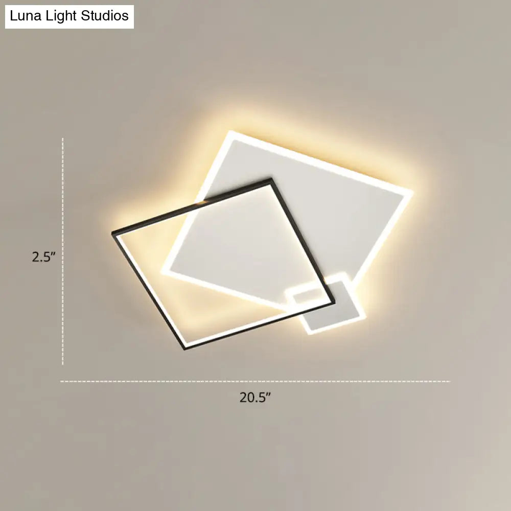 DecorBites™ DecorBites™ Iluminación brillante para el dormitorio en un conjunto: Lámpara de techo minimalista LED de metal empotrada 