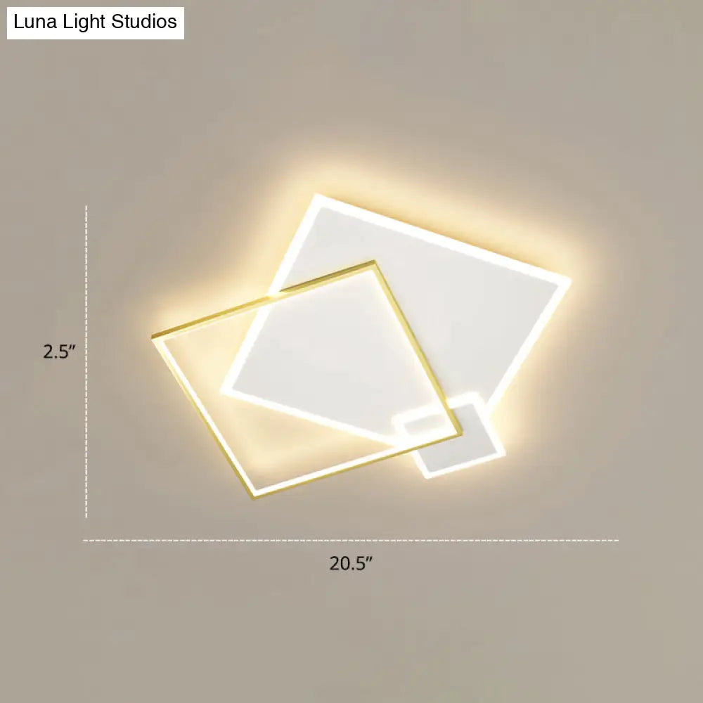 DecorBites™ DecorBites™ Iluminación brillante para el dormitorio en un conjunto: Lámpara de techo minimalista LED de metal empotrada 