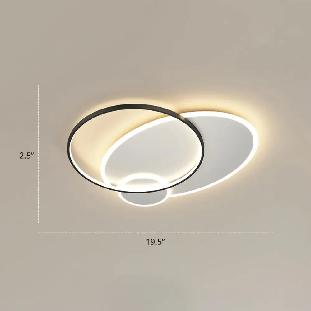 DecorBites™ DecorBites™ Iluminación brillante para el dormitorio en un conjunto: Lámpara de techo minimalista LED de metal empotrada 