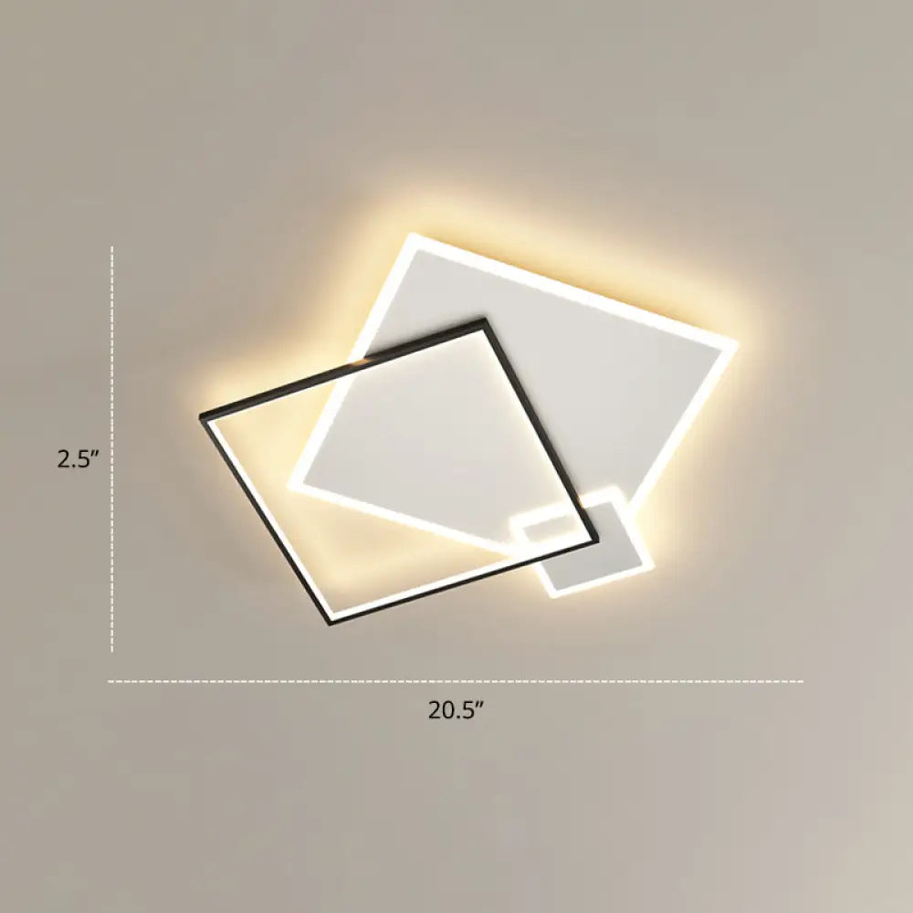 DecorBites™ DecorBites™ Iluminación brillante para el dormitorio en un conjunto: Lámpara de techo minimalista LED de metal empotrada 