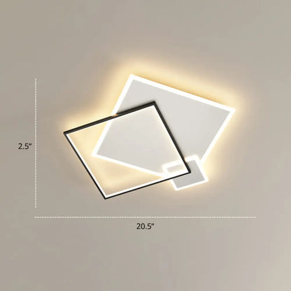 DecorBites™ DecorBites™ Iluminación brillante para el dormitorio en un conjunto: Lámpara de techo minimalista LED de metal empotrada 