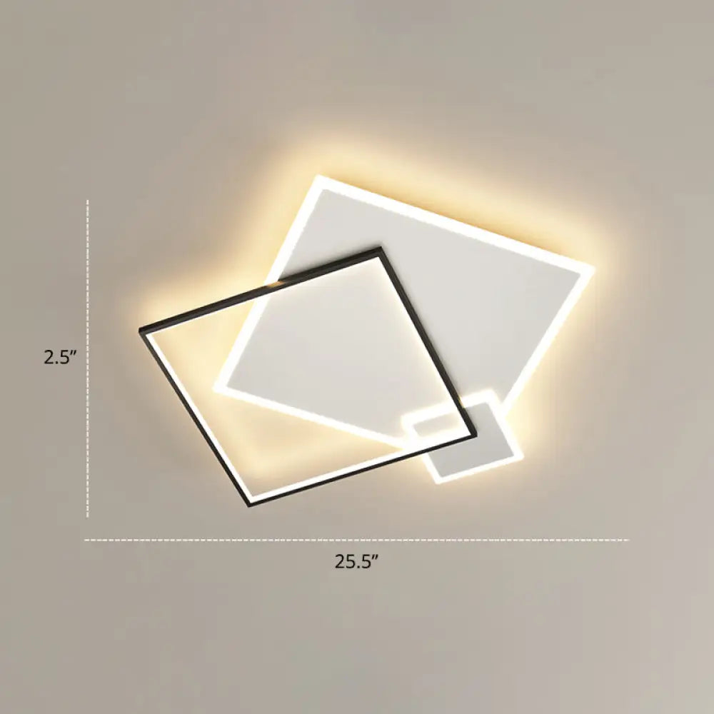 DecorBites™ DecorBites™ Iluminación brillante para el dormitorio en un conjunto: Lámpara de techo minimalista LED de metal empotrada 