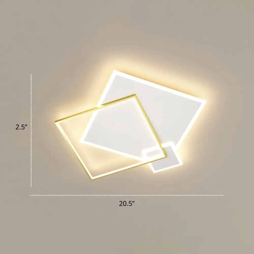 DecorBites™ DecorBites™ Iluminación brillante para el dormitorio en un conjunto: Lámpara de techo minimalista LED de metal empotrada 