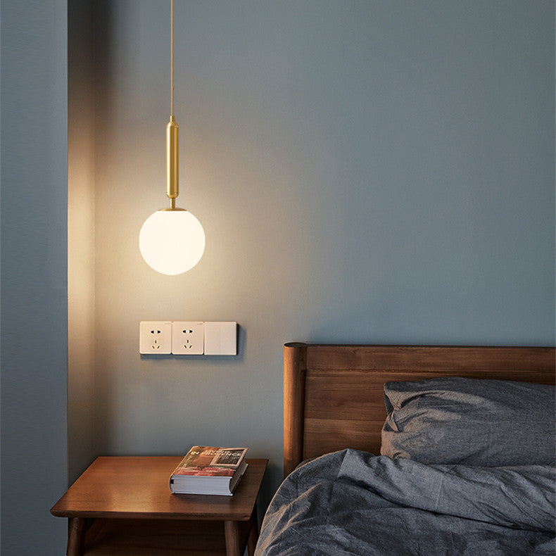 Iron Nordic Pendant Light Gold Glass Shade