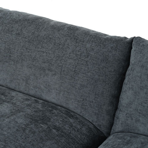 Sofá Seccional Modular de 115.5 Pulgadas en Gris Profundo con Tapicería de Poliéster Duradero, Cojines Mullidos, Compartimentos de Almacenamiento Ocultos y Diseño Versátil para Sala de Estar, Salón o Oficina