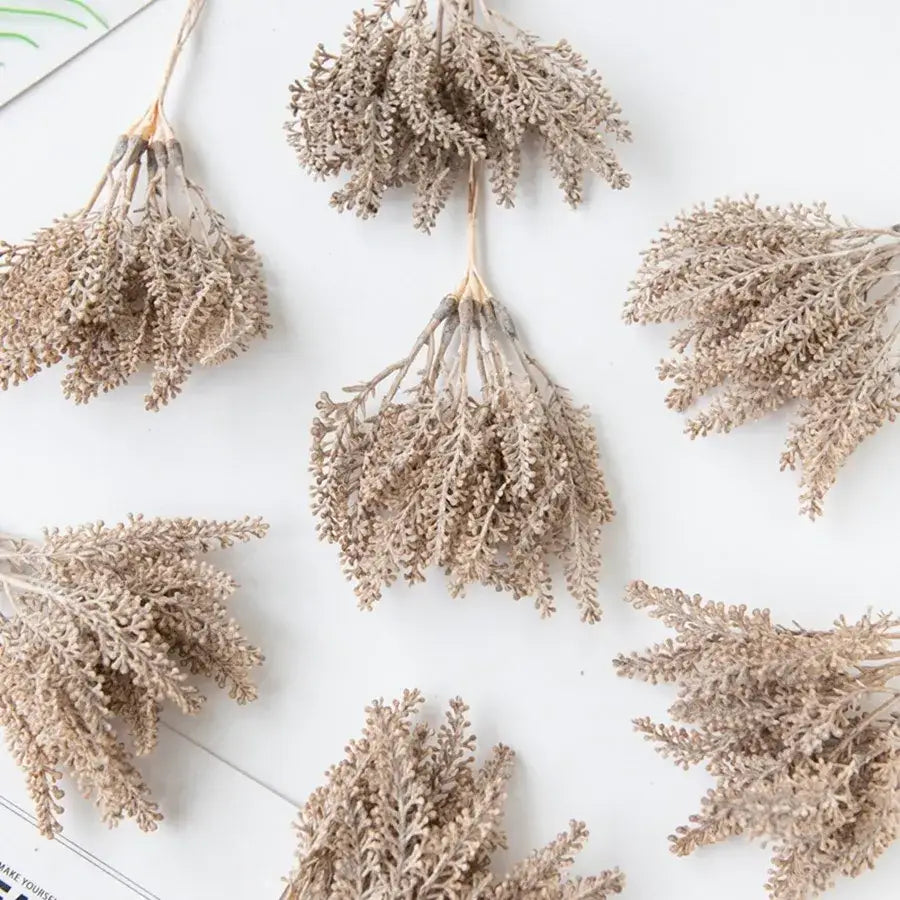 Beige artificial plants decorbites golden wheat ear stems with delicate feathery textures for living room decor