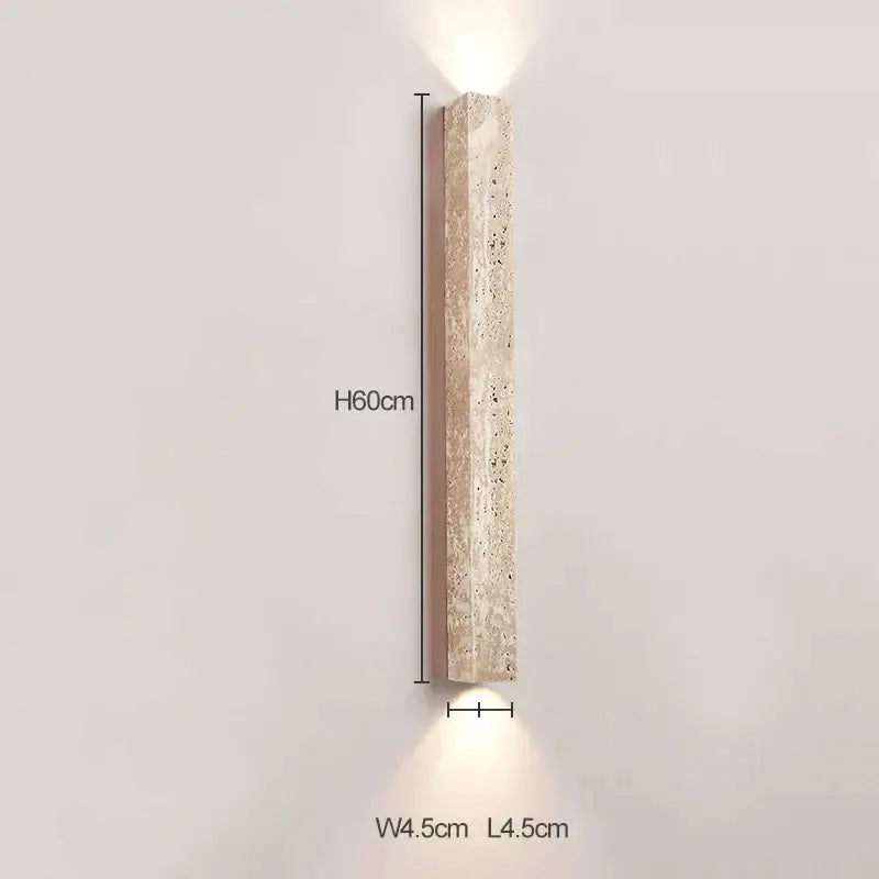 Beige cave stone wall lamp with textured design and warm dual light for living room decorbites cave stone wall sconce