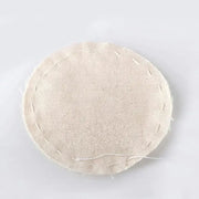 Beige eco-friendly flannel cloth coffee filter patch with visible stitching for kitchen set of 10pcs