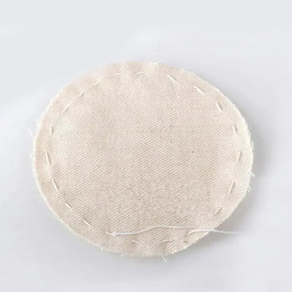 Beige eco-friendly flannel cloth coffee filter patch with visible stitching for kitchen set of 10pcs