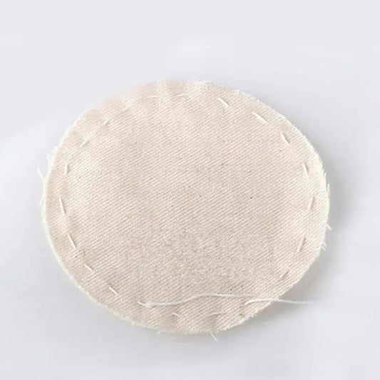 Beige eco-friendly flannel cloth coffee filter patch with visible stitching for kitchen set of 10pcs