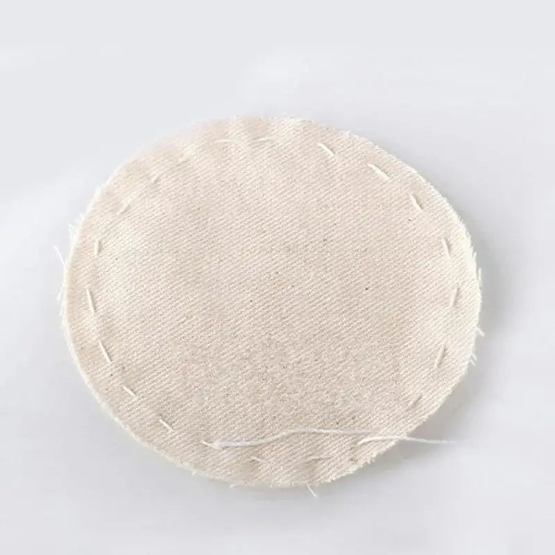 Beige eco-friendly flannel cloth coffee filter patch with visible stitching for kitchen set of 10pcs