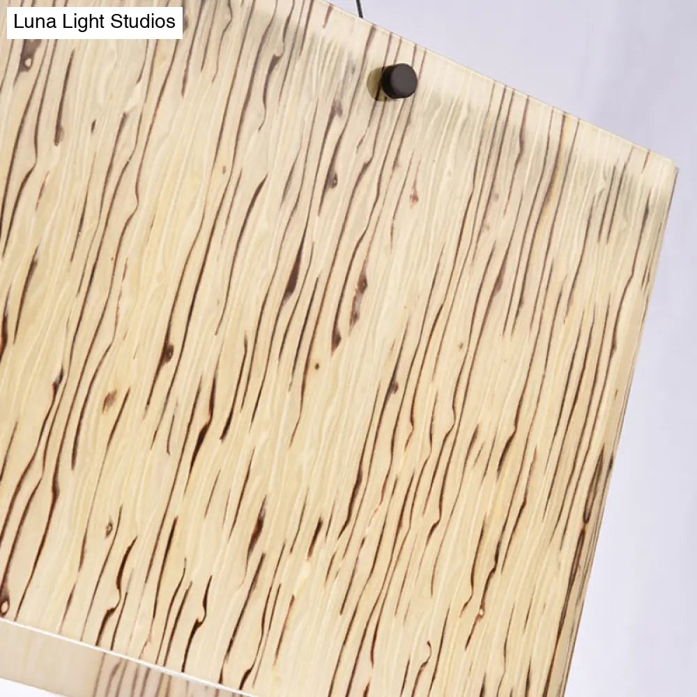 Lámpara colgante DecorBites™ de cristal beige estilo modernista, 4 luces - Iluminación para comedor