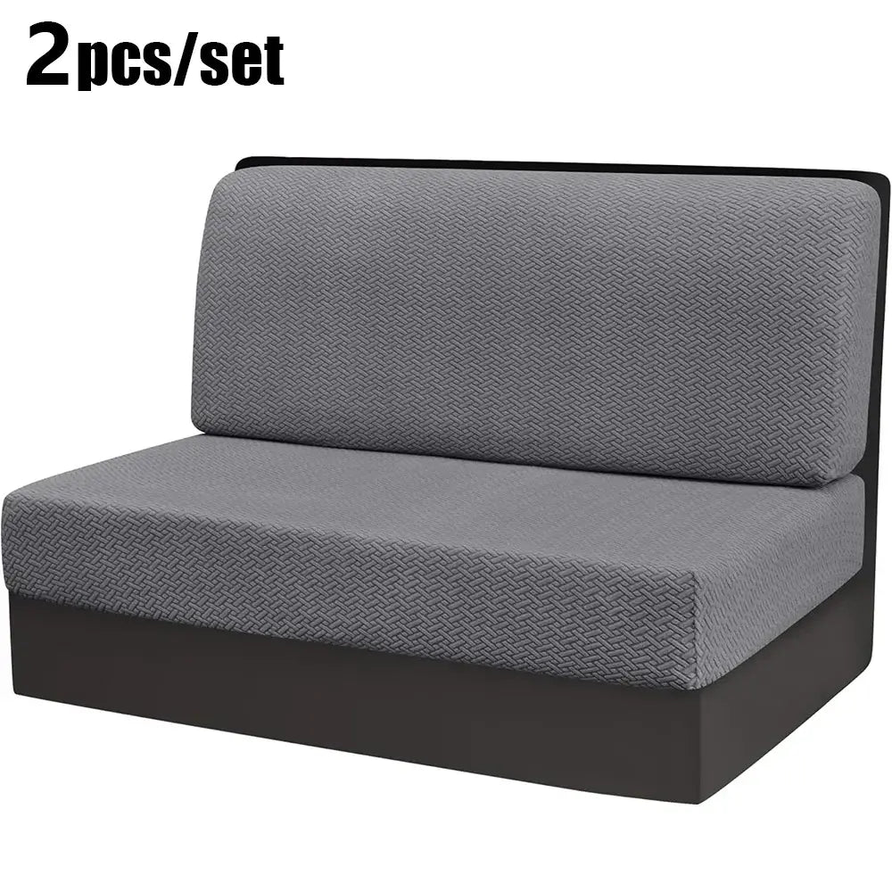 Gray textured fabric sofa cover set for beige jacquard woven rv sofa cover living room furniture protector